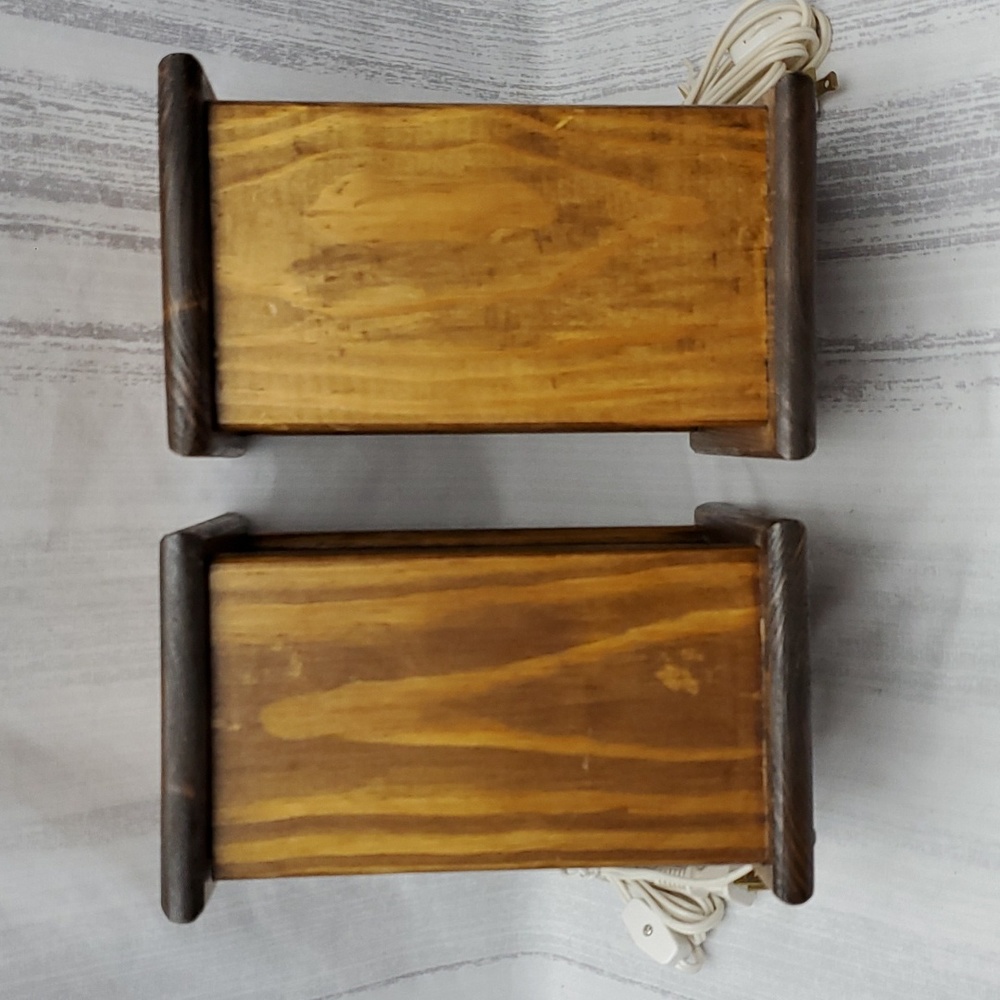 Handmade Wood Night Light Lamp Lantern with 4 Interchangeable Panels 2 Boxes - Picture 6 of 16